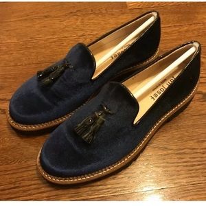 Jon Josef Navy-Black Velvet Loafer